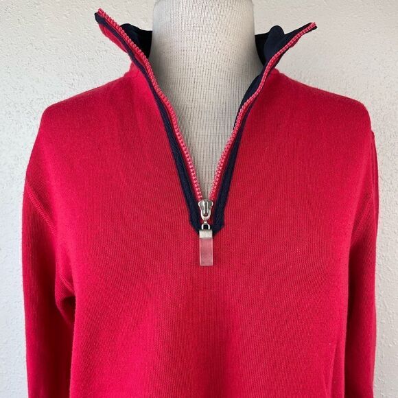 Niki Taylor Red Quarter Zip Pullover Size M - Picture 2 of 6